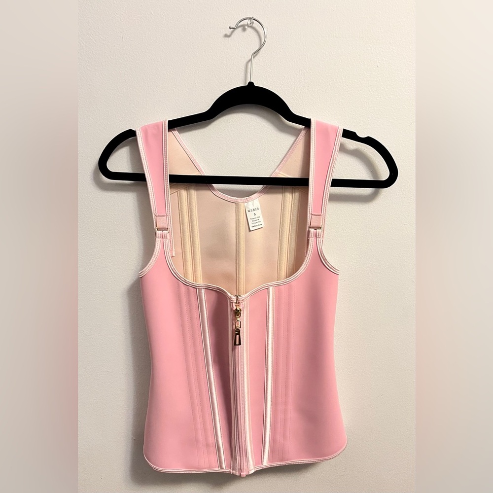 Pink Front-Zip Shapewear Vest